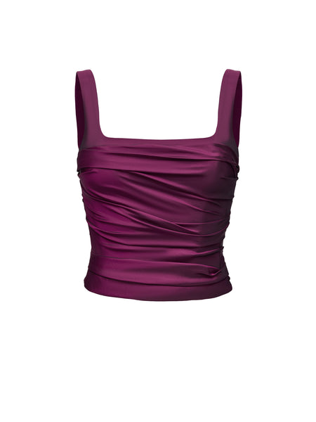 Satin bustier top with stitching Black RC22F017A010 - buy at the online  boutique RozieCorsets