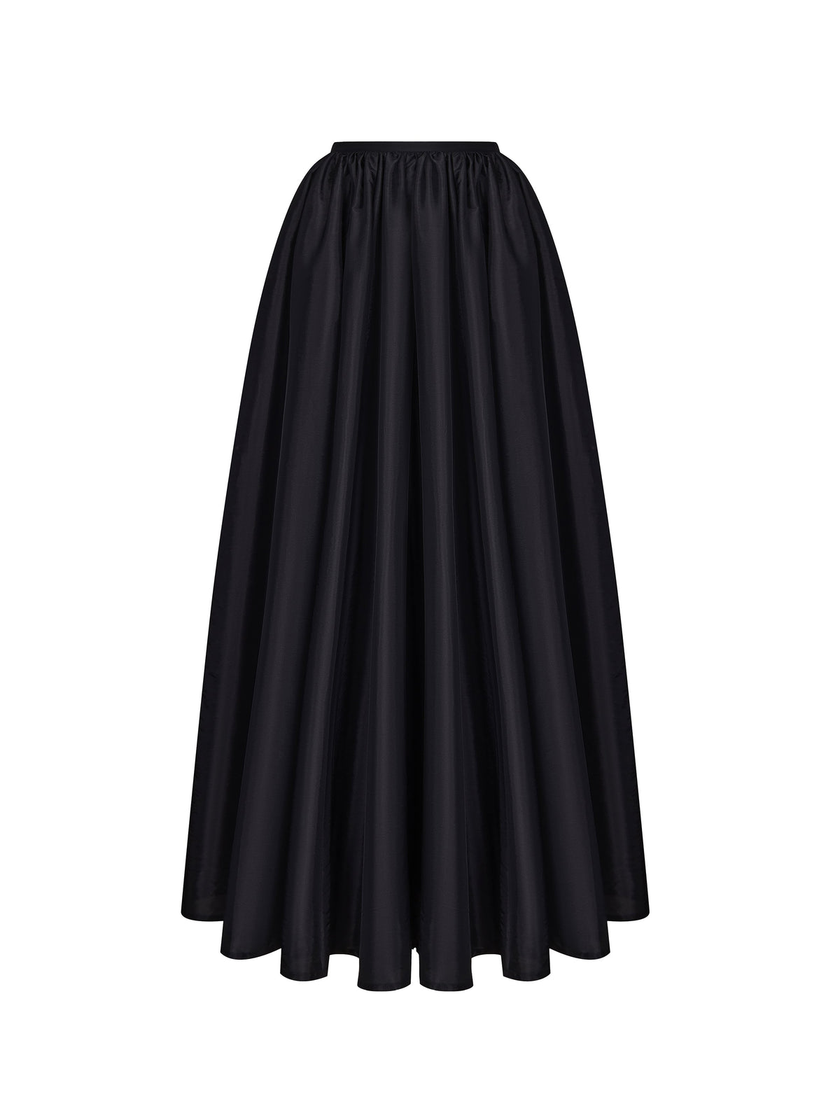 Taffeta gathered maxi skirt Black RC23S067X001 - buy at online