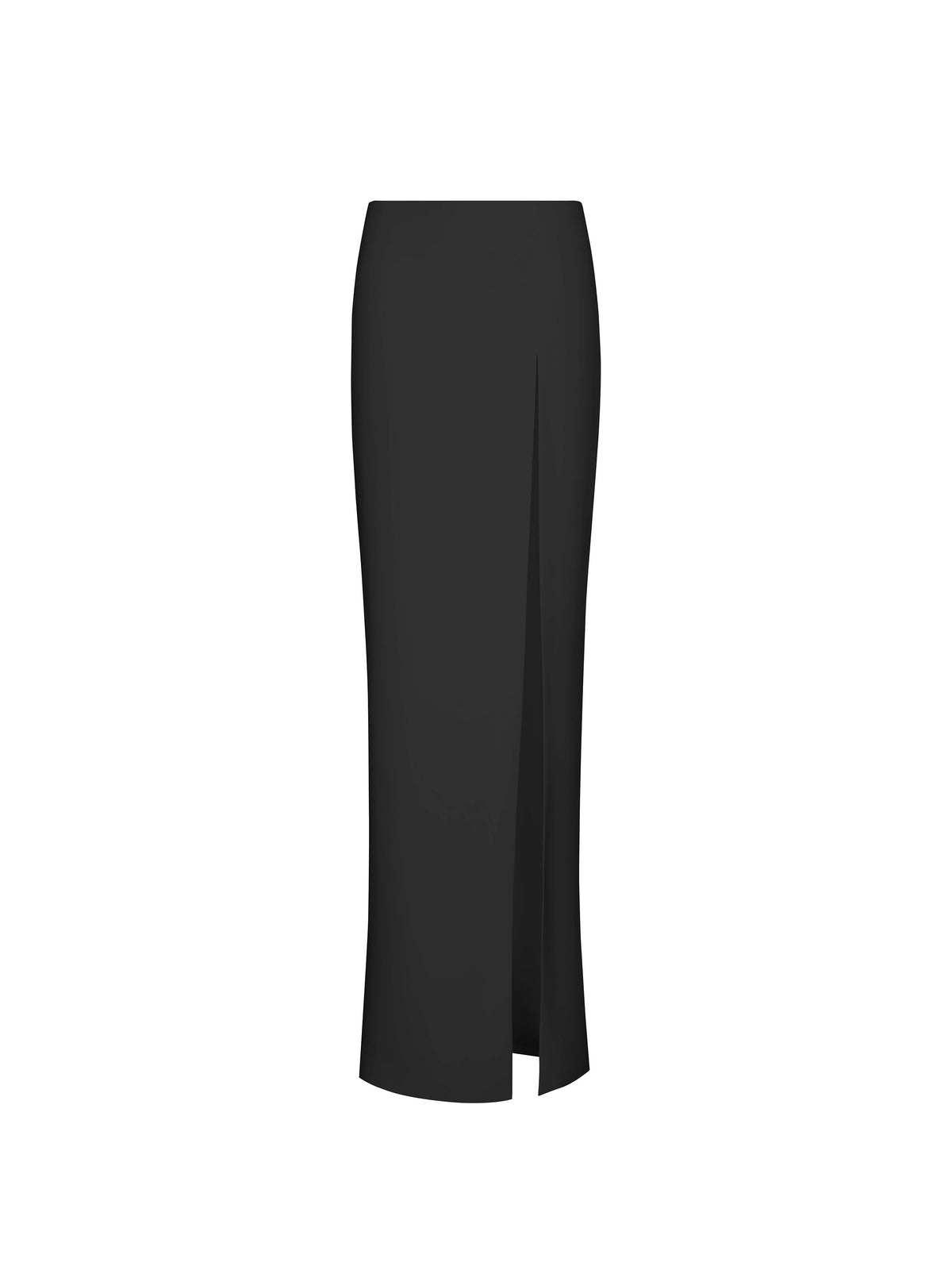 Straight crepe maxi skirt with slit Black RC23S071X001 - buy at the ...