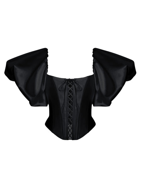 Lace corset top Black RC23S001A001 - buy at the online boutique RozieCorsets